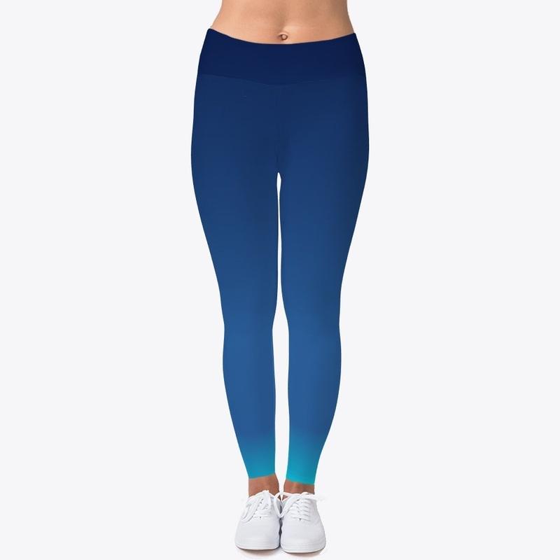 Blue comfortable leggings